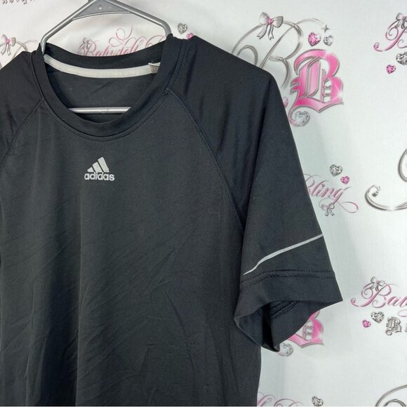Adidas tshirt tee silver Black Short Sleeve Tee stretchy comfy sporty - Picture 4 of 9